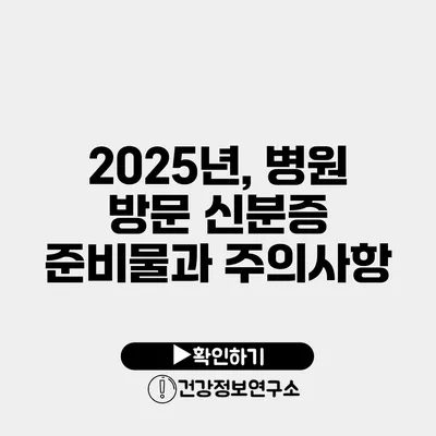 2025년, 병원 방문 신분증 준비물과 주의사항