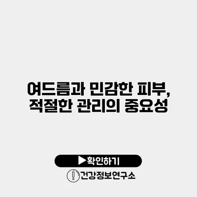 여드름과 민감한 피부, 적절한 관리의 중요성