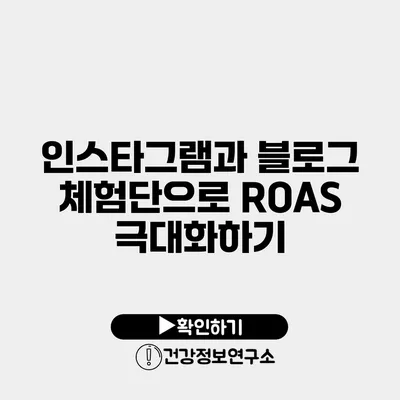 인스타그램과 블로그 체험단으로 ROAS 극대화하기