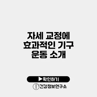 자세 교정에 효과적인 기구 운동 소개