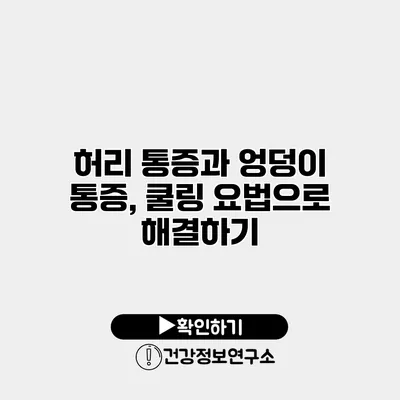 허리 통증과 엉덩이 통증, 쿨링 요법으로 해결하기