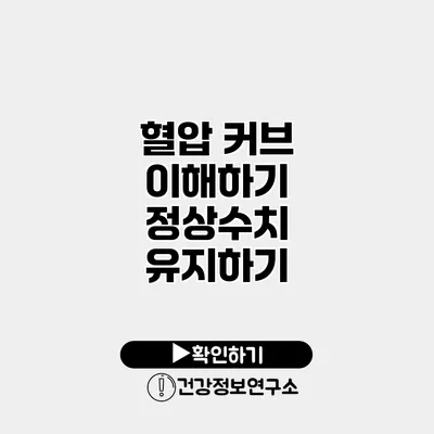 혈압 커브 이해하기 정상수치 유지하기