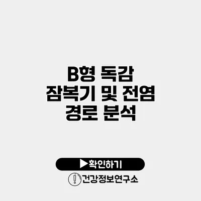 B형 독감 잠복기 및 전염 경로 분석