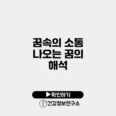 꿈속의 소통 나오는 꿈의 해석