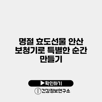 명절 효도선물 안산 보청기로 특별한 순간 만들기