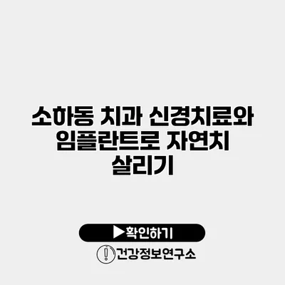 소하동 치과 신경치료와 임플란트로 자연치 살리기