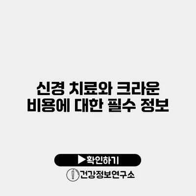 신경 치료와 크라운 비용에 대한 필수 정보