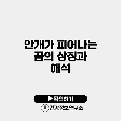 안개가 피어나는 꿈의 상징과 해석