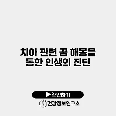치아 관련 꿈 해몽을 통한 인생의 진단