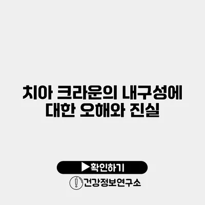 치아 크라운의 내구성에 대한 오해와 진실