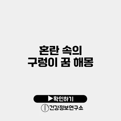혼란 속의 구렁이 꿈 해몽