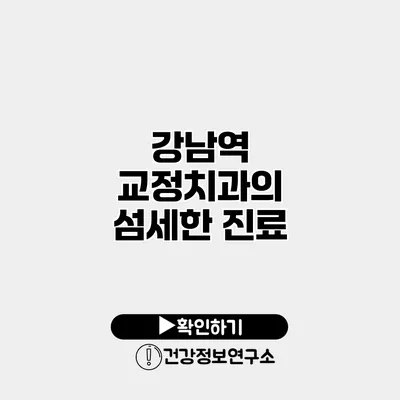 강남역 교정치과의 섬세한 진료