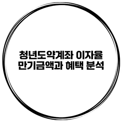 청년도약계좌 이자율 만기금액과 혜택 분석
